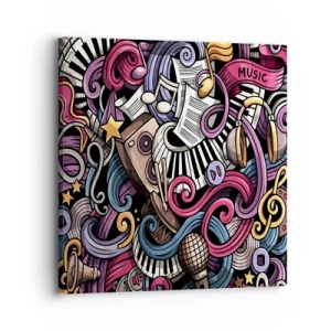 Lærredstryk - Billede på lærred - Kompliceret melodi - 30x30 cm