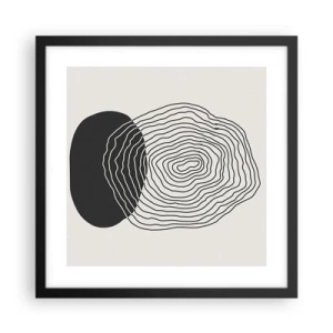 Plakat i sort ramme - Varighed og vibration - 40x40 cm