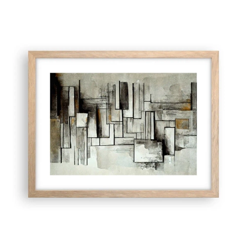 Plakat i ramme af lyst egetræ - Enkelthedens kraft - 40x30 cm