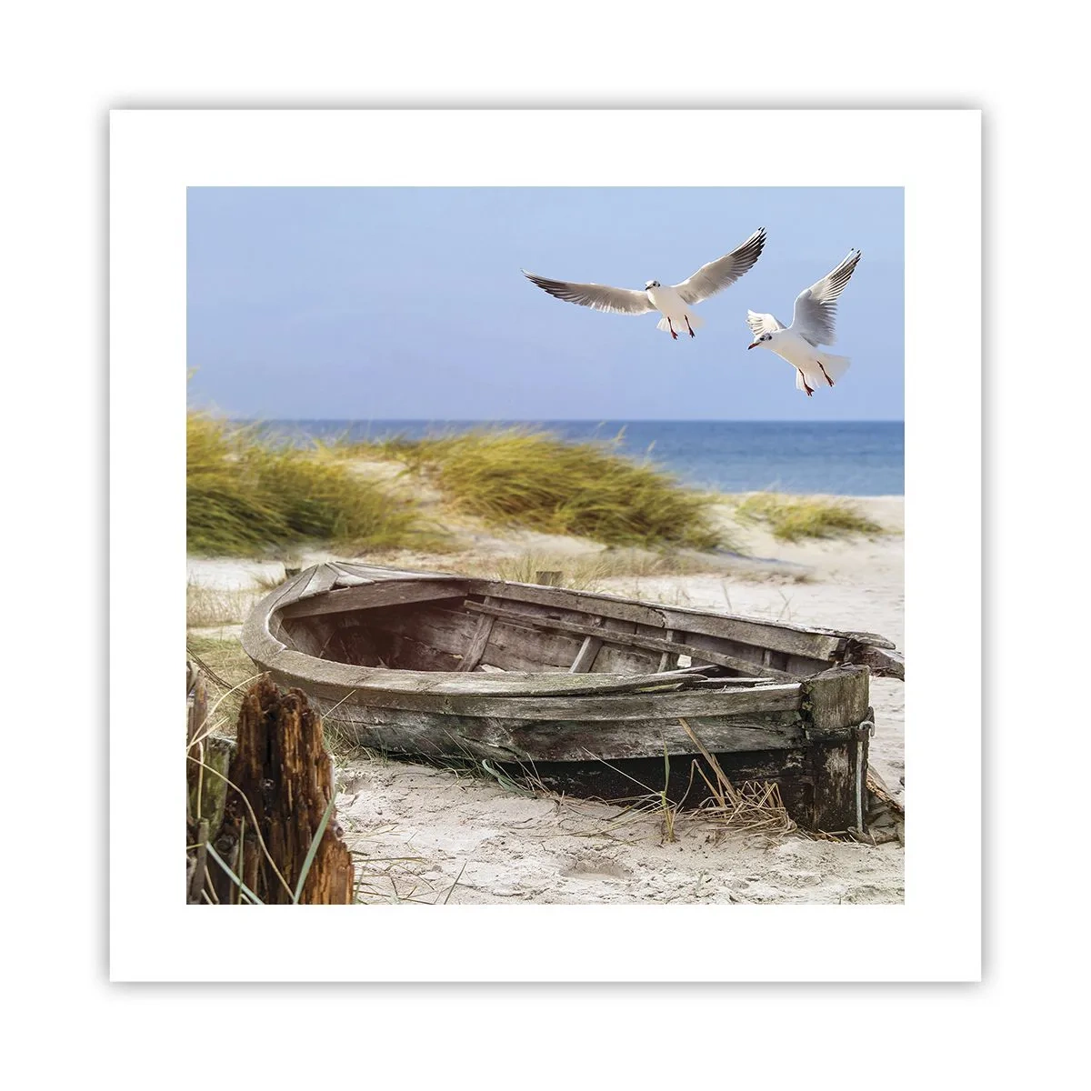 Plakat - Badet i vinden - 40x40 cm