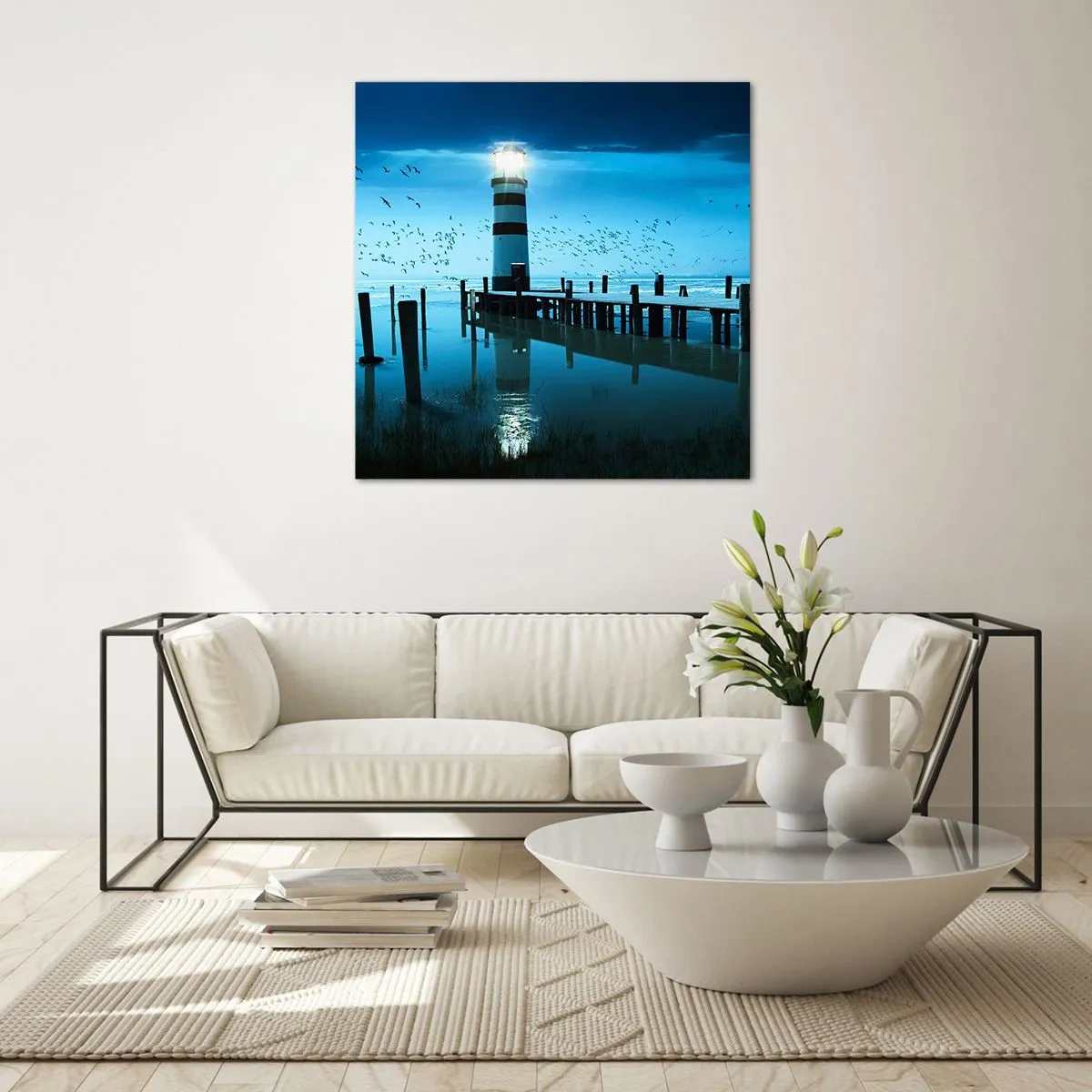 Billede på glas - Og du er ikke bange for mørket - 30x30 cm