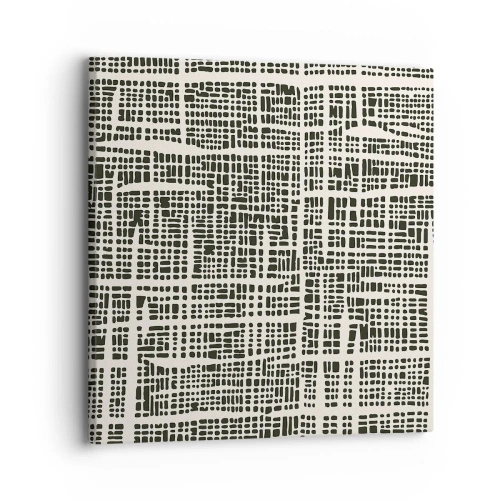 Lærredstryk - Billede på lærred - En sammensætning vævet - 30x30 cm