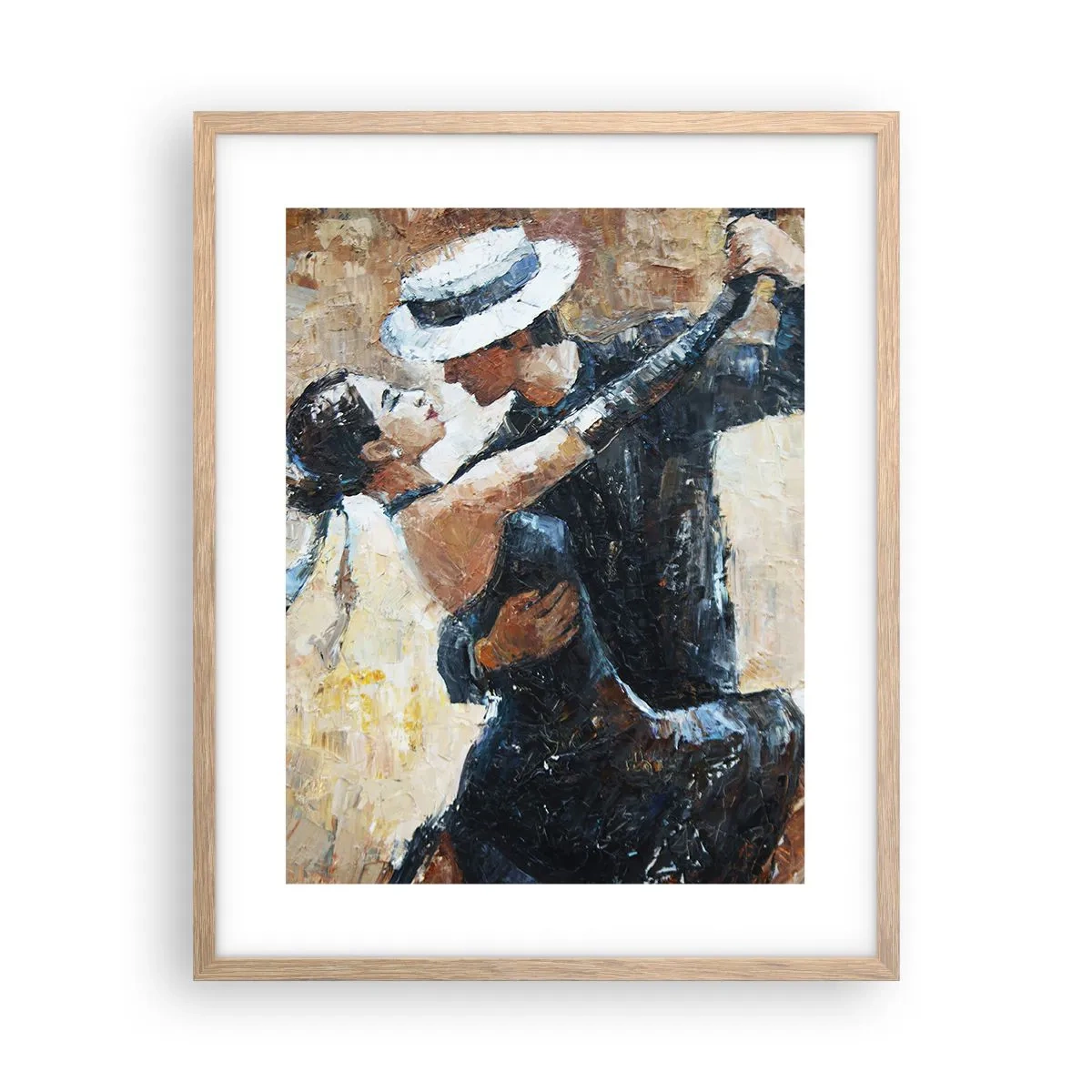 Plakat i ramme af lyst egetræ - A la Rudolf Valentino - 40x50 cm