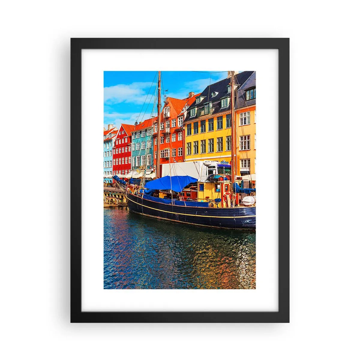 Plakat i sort ramme - Glædelig kaj - 30x40 cm