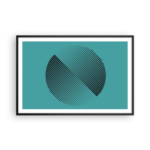 Plakat i sort ramme - Cirklen - en geometrisk variation - 91x61 cm