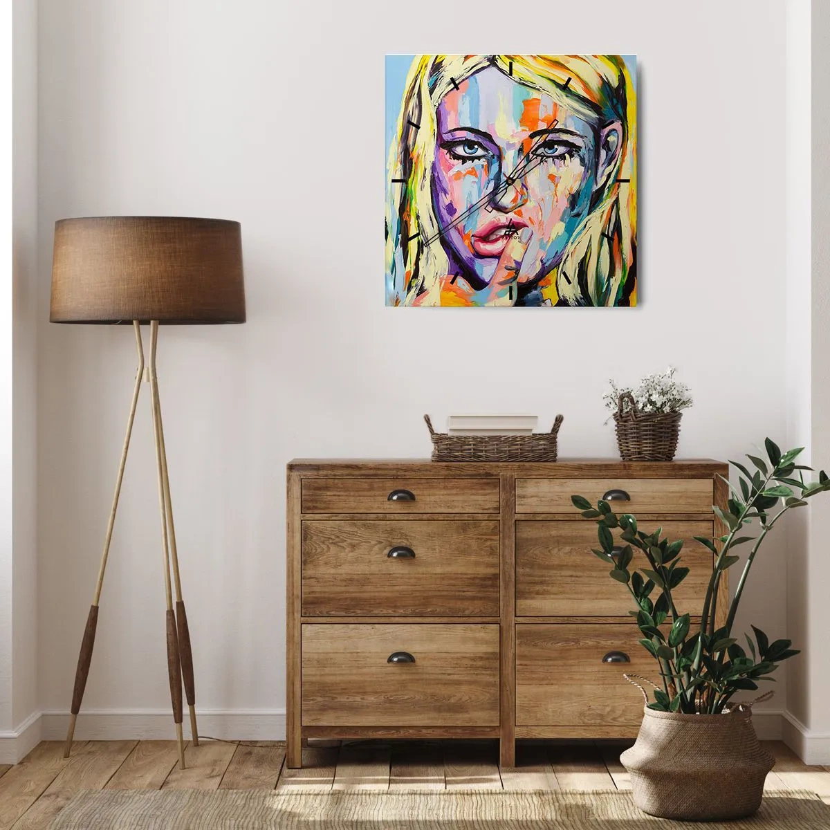 Vægur, Uret - Se hende lige i øjnene - 30x30 cm