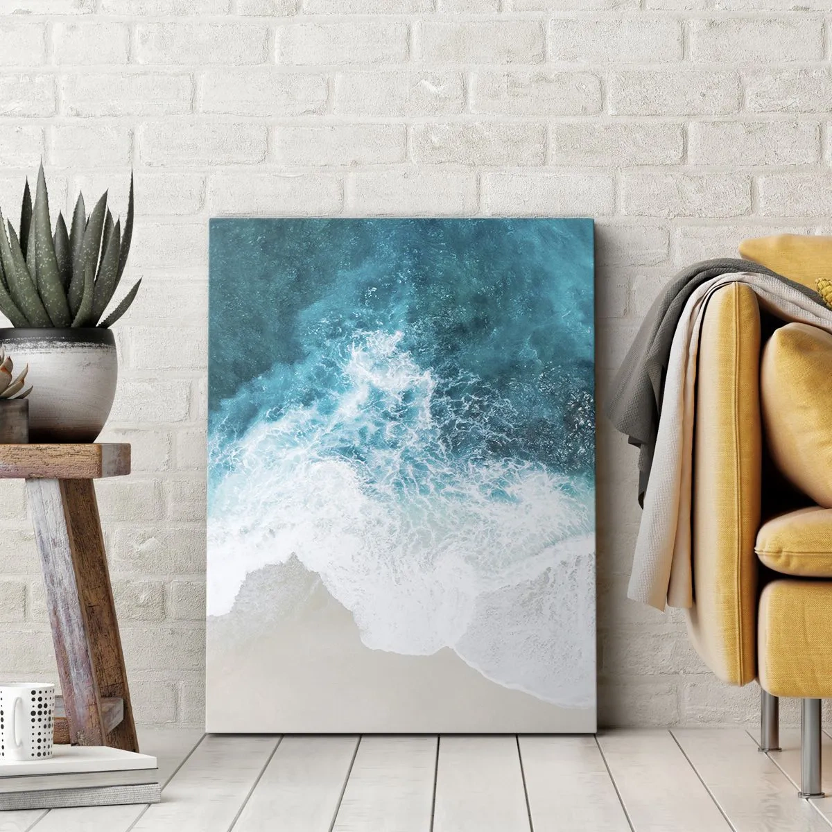 Lærredstryk - Billede på lærred - Naturlig kærtegn - 50x70 cm