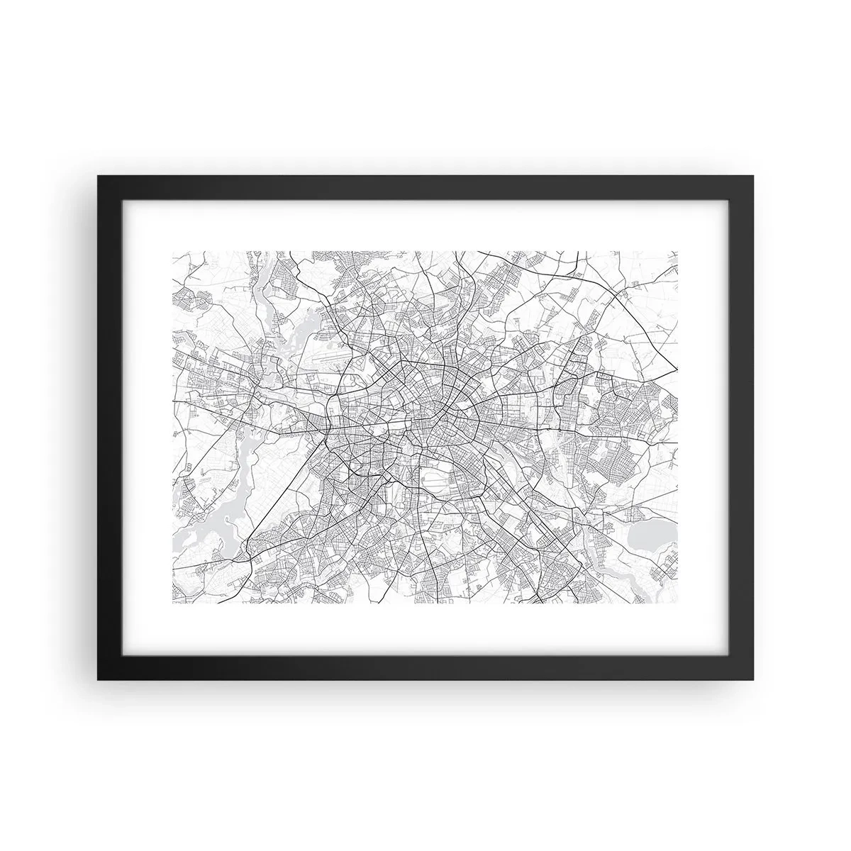 Plakat i sort ramme - Berlins blomst - 40x30 cm
