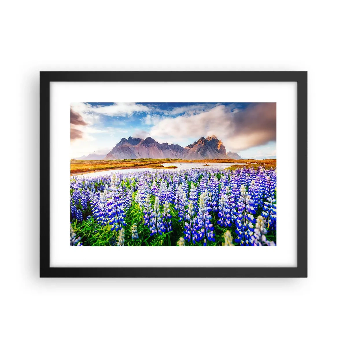 Plakat i sort ramme - Styrke og strenghed ved siden af blidhed - 40x30 cm