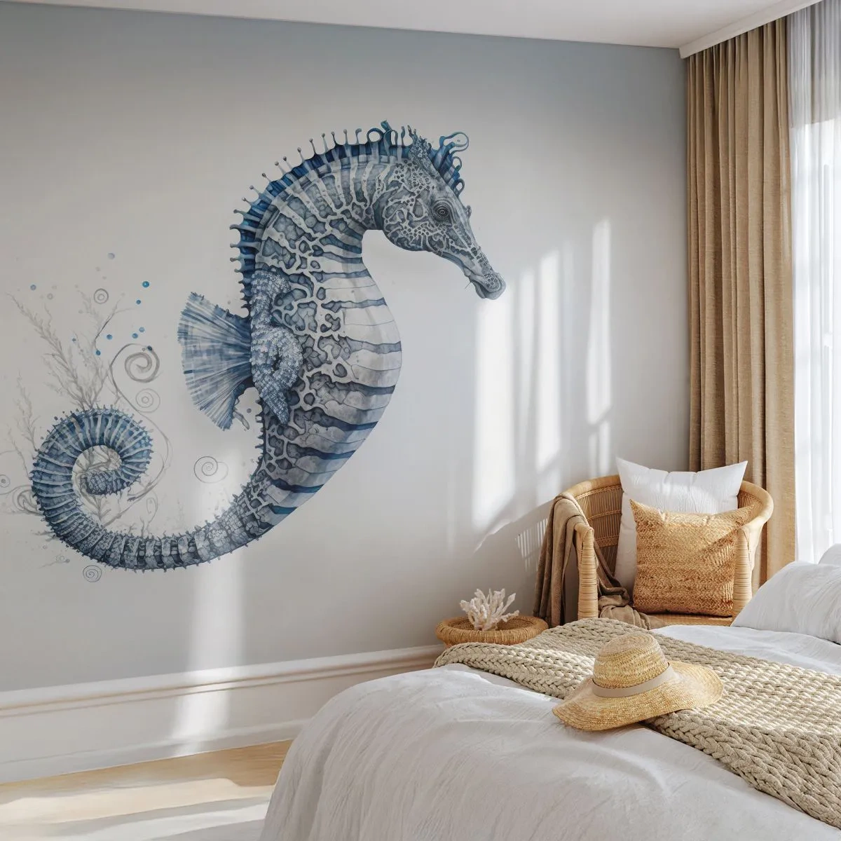 Fototapet Standard Eco - En subtil vittighed fra naturen - Søhest, Ved havet, koralrev - 200x140 cm