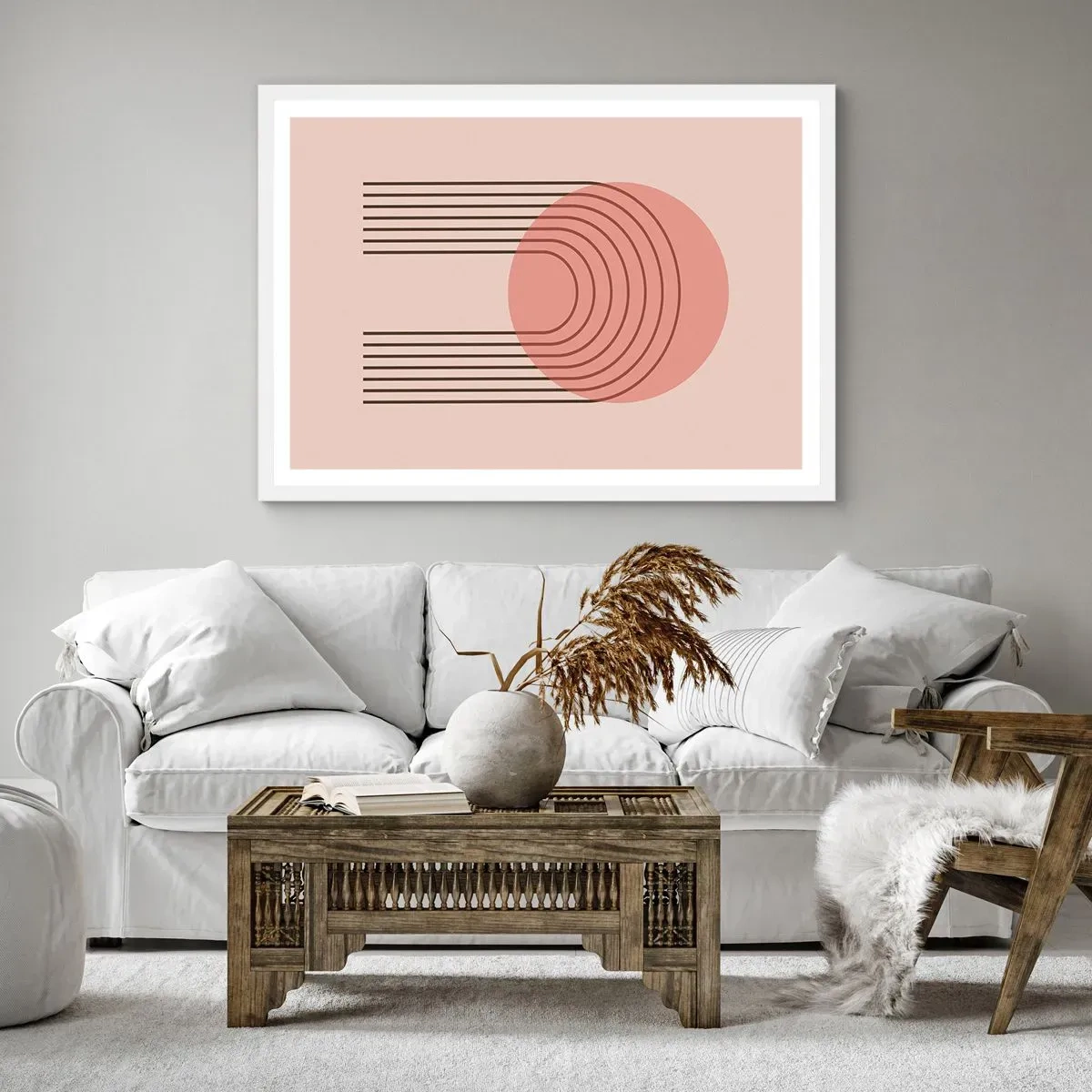 Plakat i hvid ramme - Uimodståelig tiltrækningskraft - 100x70 cm