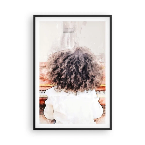 Plakat i sort ramme - i et ny verden - 61x91 cm