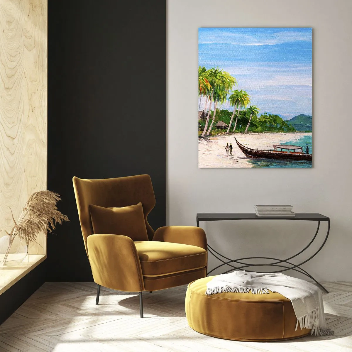 Billede på glas - En eksotisk drøm - 50x70 cm