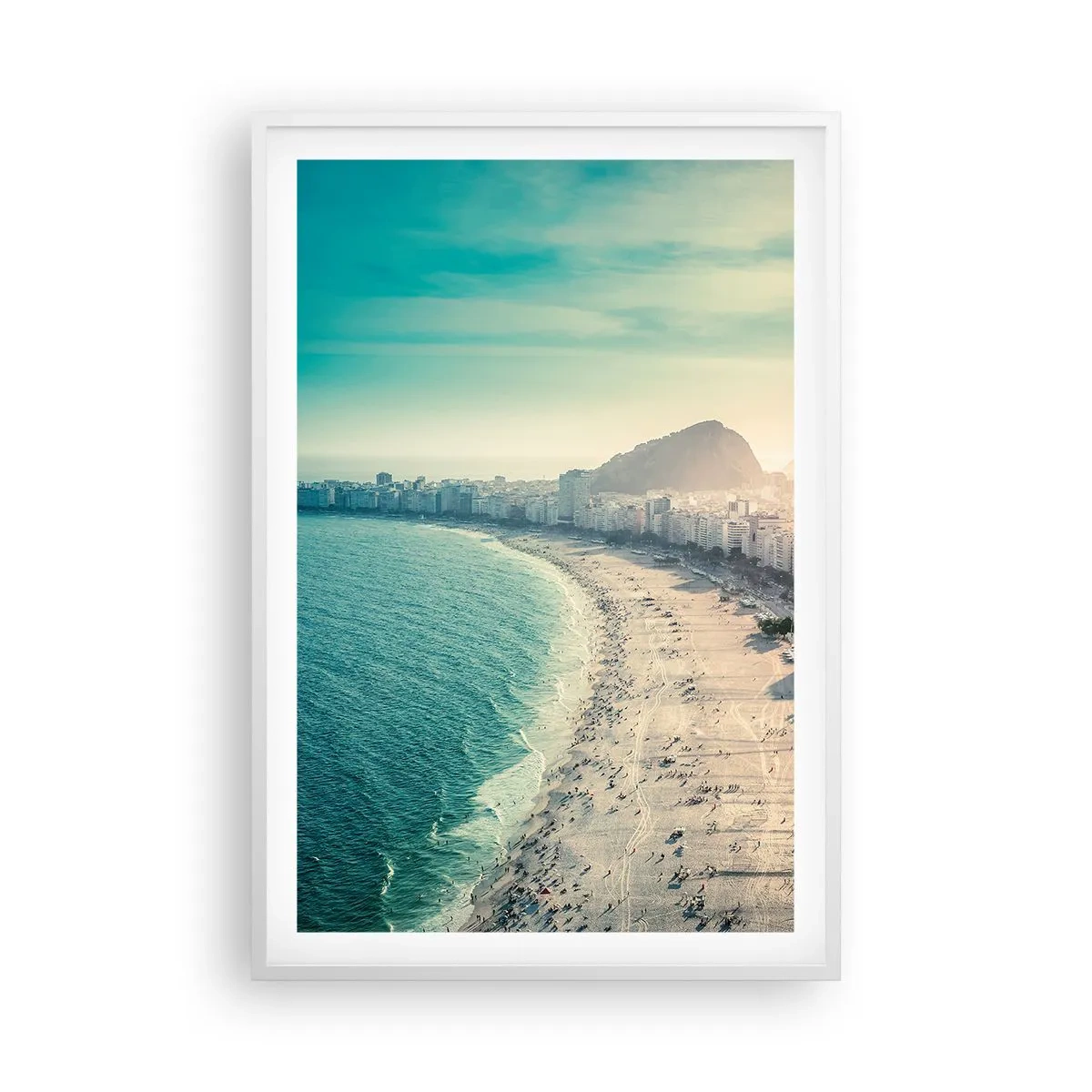 Plakat i hvid ramme - Evig ferie i Rio - 61x91 cm