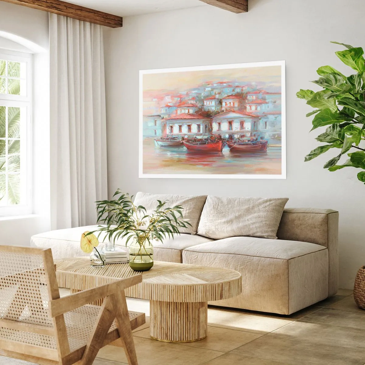Plakat - Lykkelig by - 40x30 cm