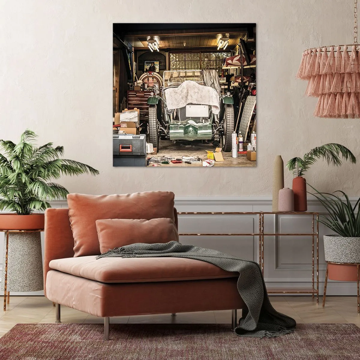 Lærredstryk - Billede på lærred - Tilbage til fortiden - 60x60 cm