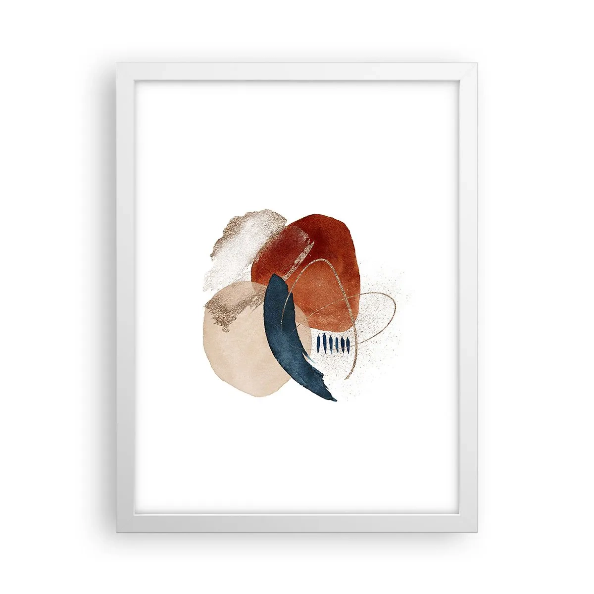 Plakat i hvid ramme - Oval sammensætning - 30x40 cm