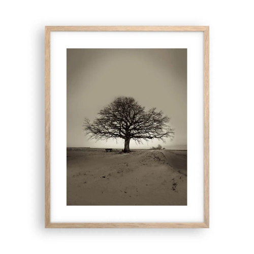 Plakat i ramme af lyst egetræ - Herfra og til evigheden - 40x50 cm