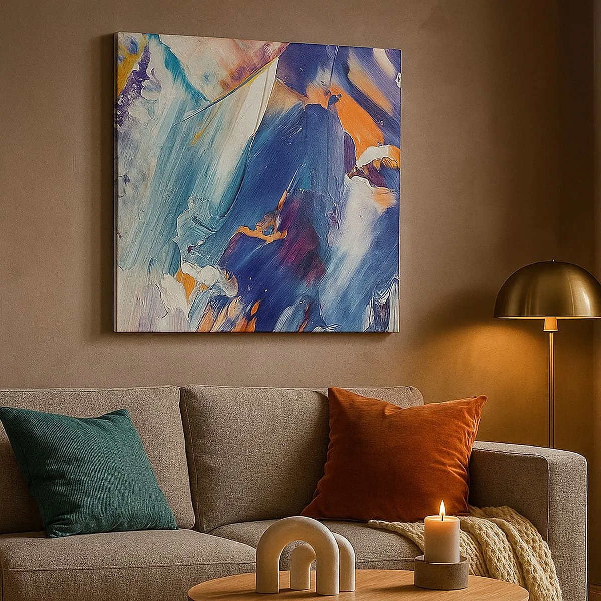 Lærredstryk - Billede på lærred - Forvirring af farver - 30x30 cm