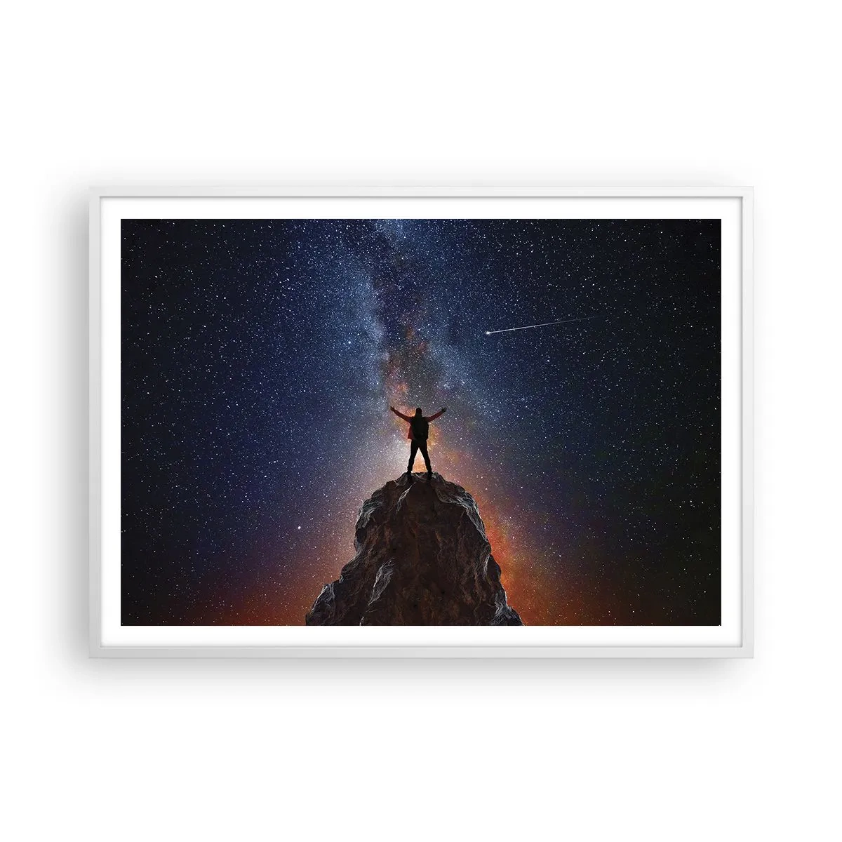 Plakat i hvid ramme - Magten er hos mig! - 100x70 cm