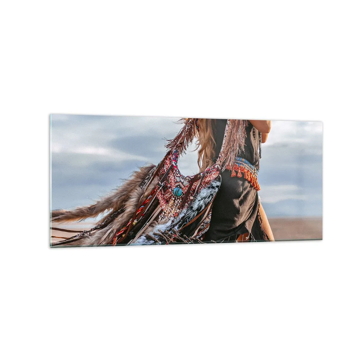 Billede på glas - Shamanens pige - 120x50 cm