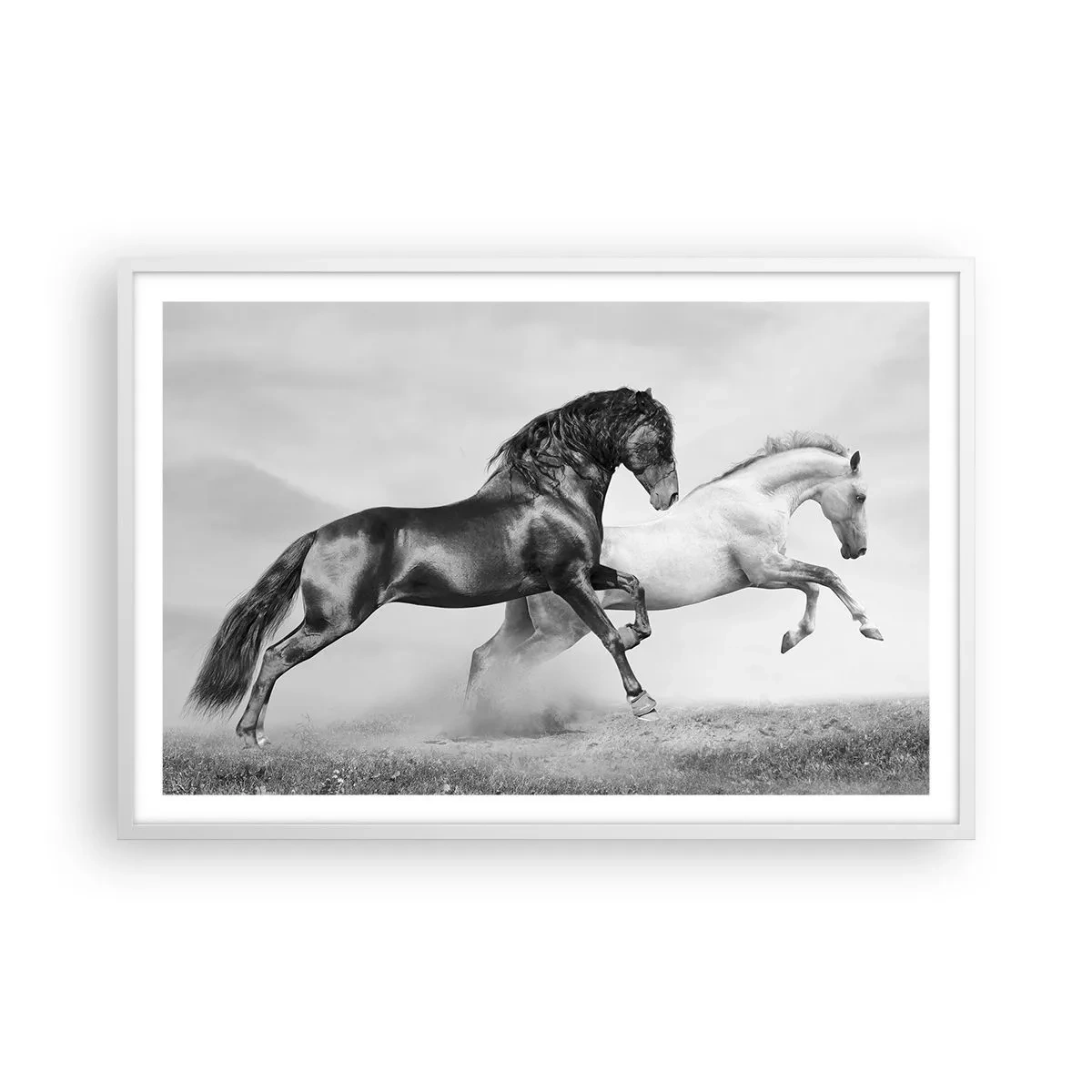 Plakat i hvid ramme - Engle og dæmoner - 91x61 cm