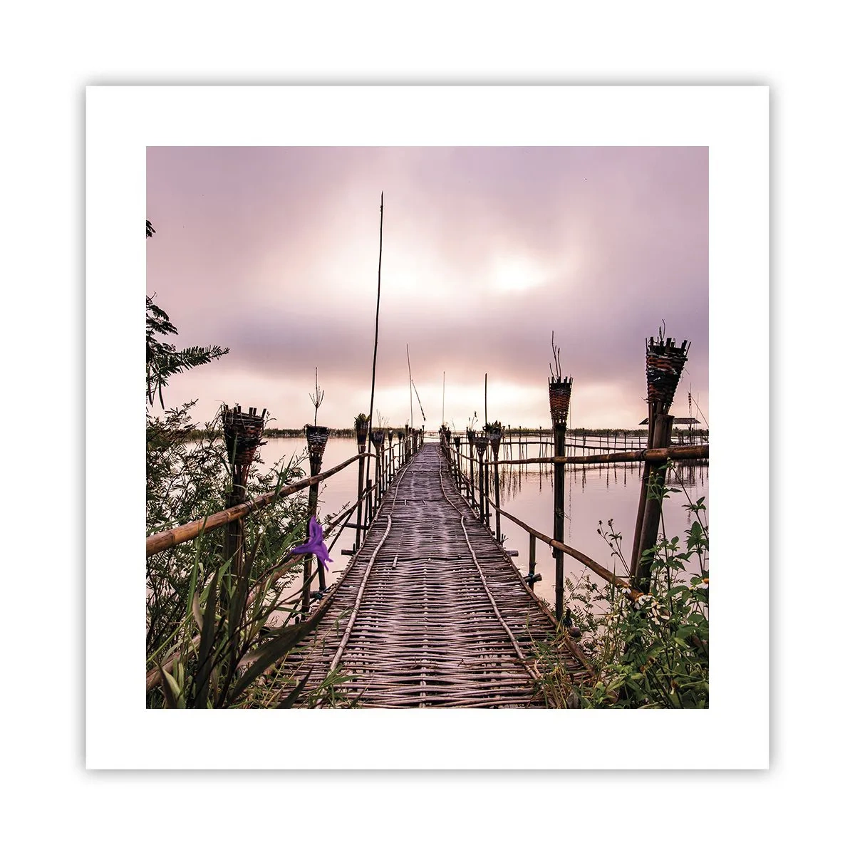 Plakat - Den stille og rolige atmosfære i Asien - 40x40 cm