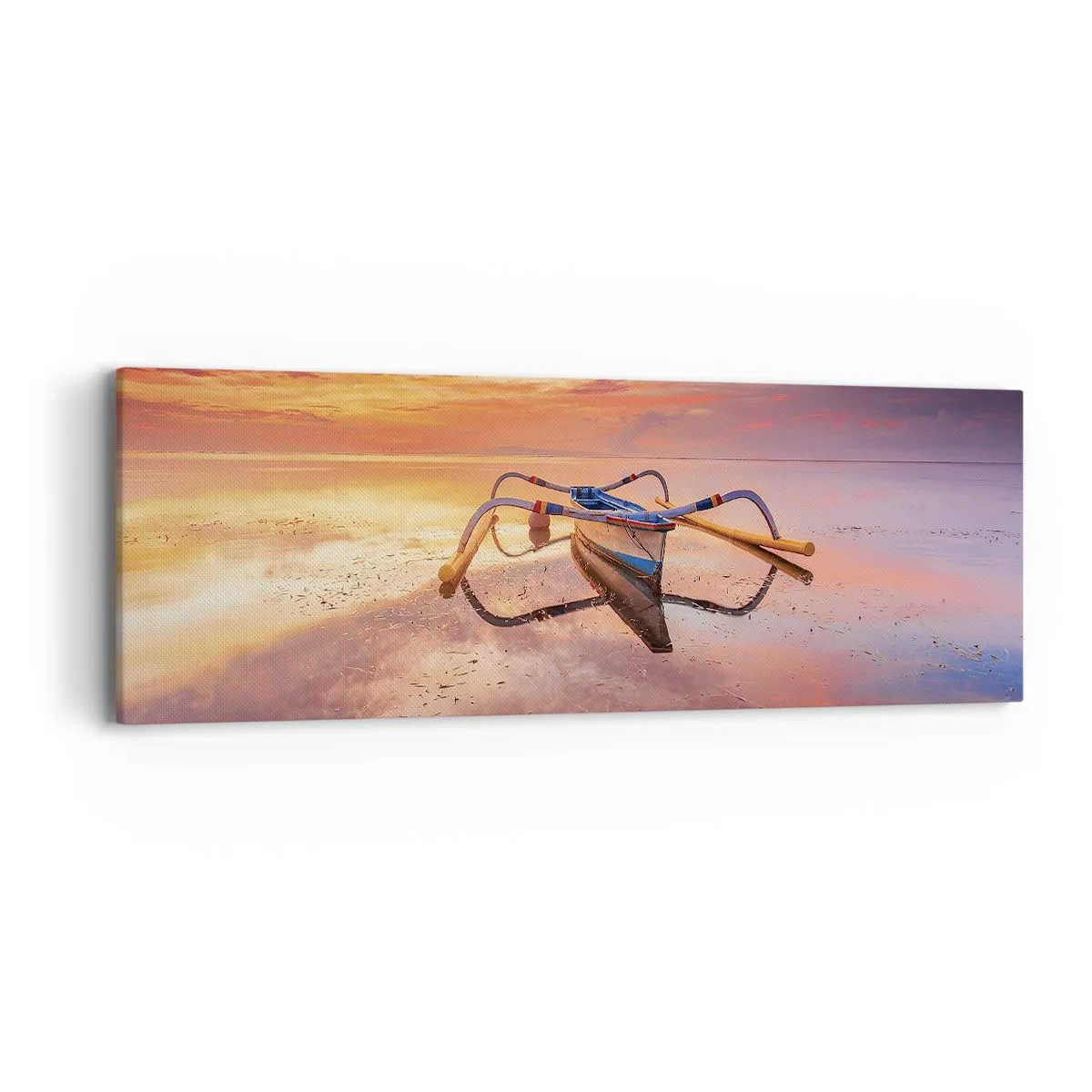 Lærredstryk - Billede på lærred - Roen ved en tropisk aften - 90x30 cm