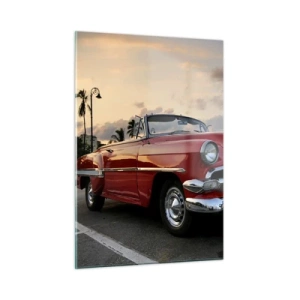 Billede på glas - Den røde varme i troperne - 50x70 cm