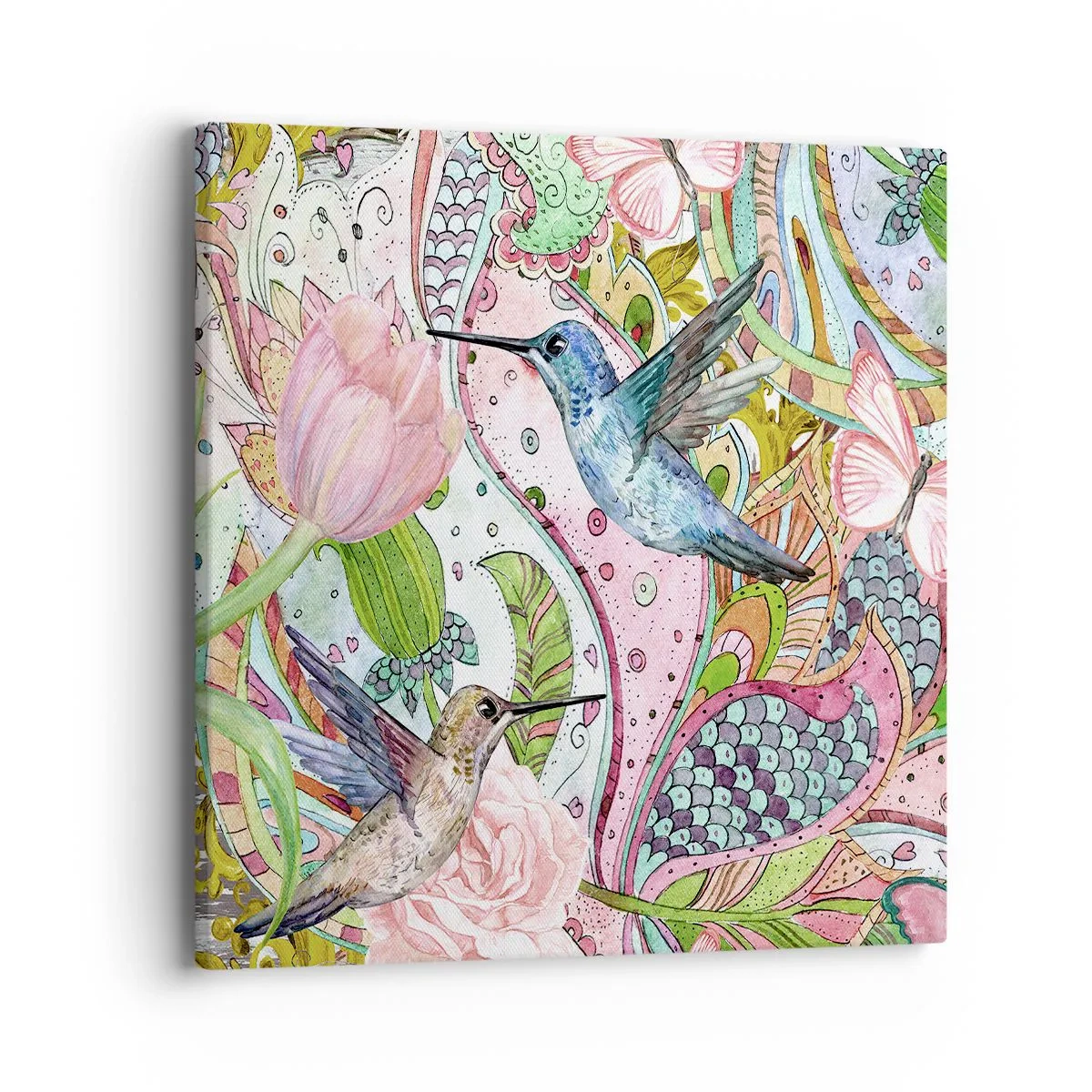 Lærredstryk - Billede på lærred - Forviklet i vinstokkene - 40x40 cm