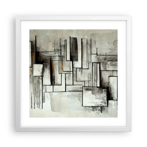 Plakat i hvid ramme - Enkelthedens kraft - 40x40 cm