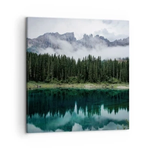 Lærredstryk - Billede på lærred - Hys, tys, lad os ikke vække sovevandet... - 50x50 cm