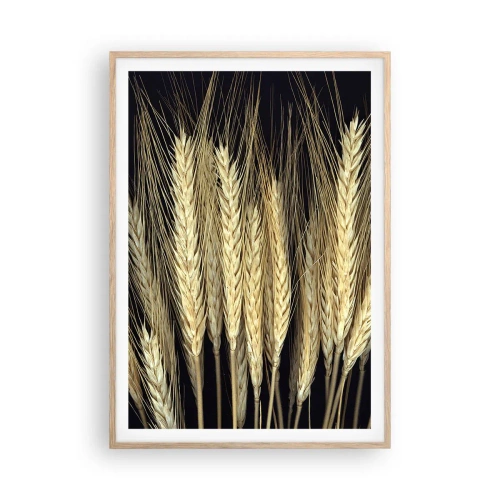 Plakat i ramme af lyst egetræ - Rustik magi - 70x100 cm