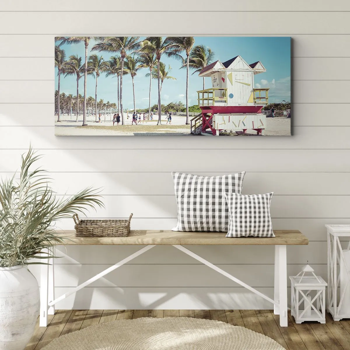 Lærredstryk - Billede på lærred - En smuk dag foran dig - 100x40 cm