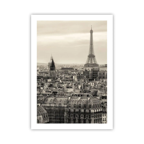 Plakat - Over Paris' hustage - 50x70 cm