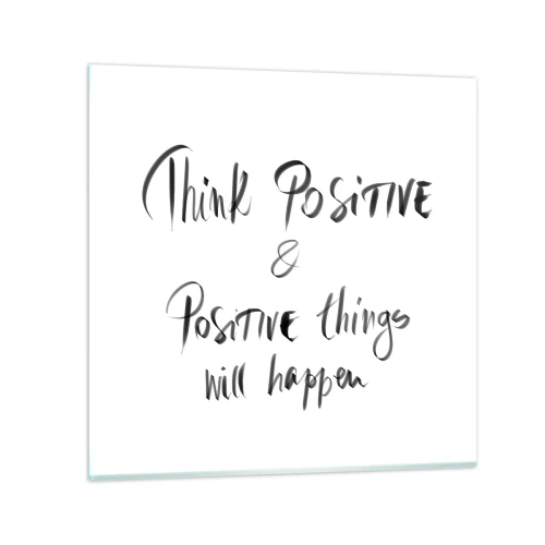 Billede på glas - Hvordan skal man leve? - 40x40 cm