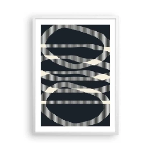 Plakat i hvid ramme - Forsøg på at bryde igennem mørket - 50x70 cm