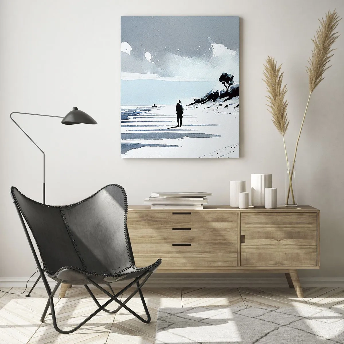 Billede på glas - Alene - 50x70 cm