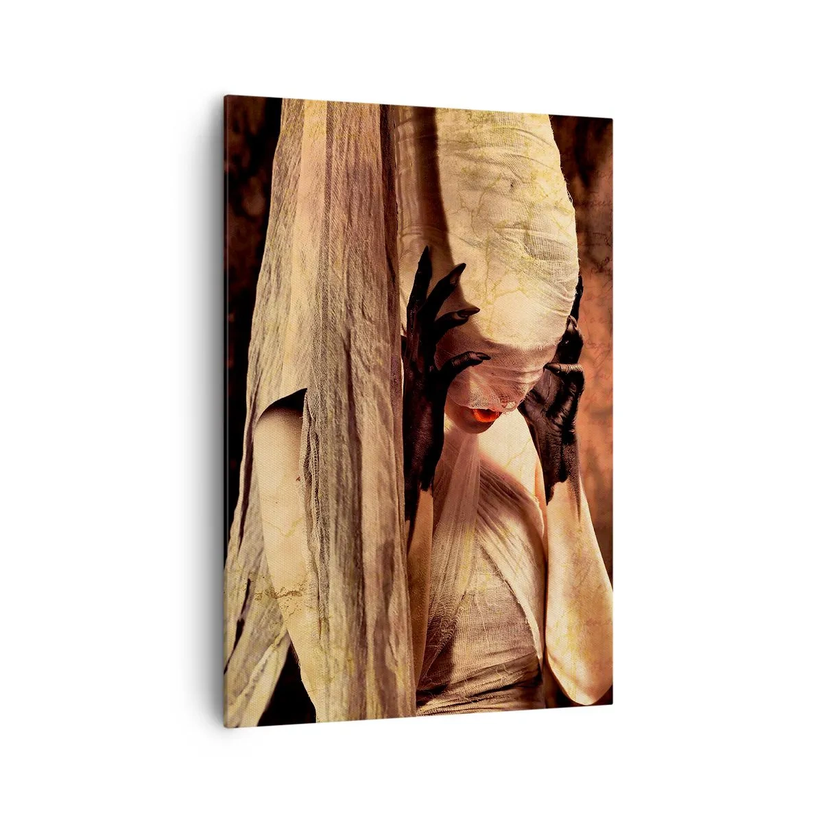 Lærredstryk - Billede på lærred - Mellem godt og ondt - 70x100 cm