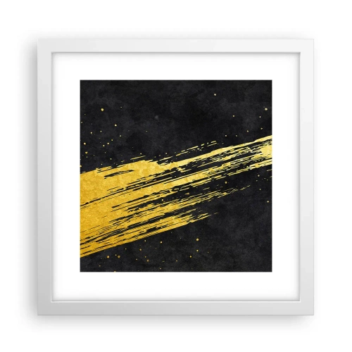 Plakat i hvid ramme - Hop ind i hyperrummet - 30x30 cm