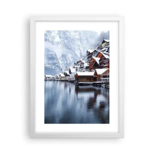 Plakat i hvid ramme - I en vinterdekoration - 30x40 cm