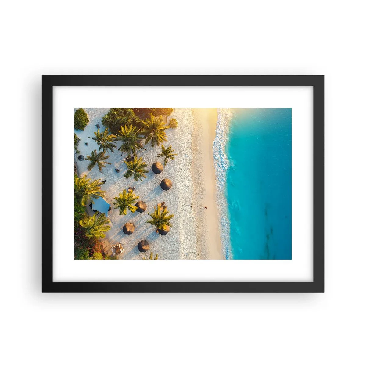 Plakat i sort ramme - Velkommen til paradis - 40x30 cm