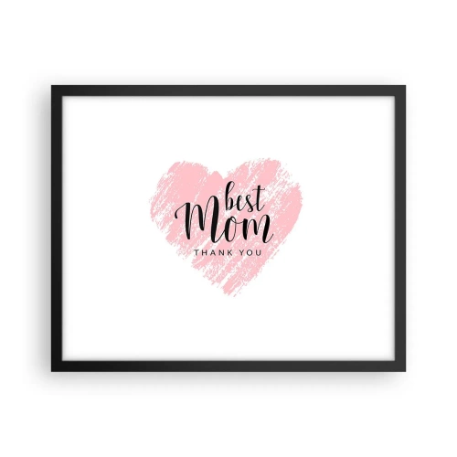 Plakat i sort ramme - Altid det rette øjeblik - 50x40 cm