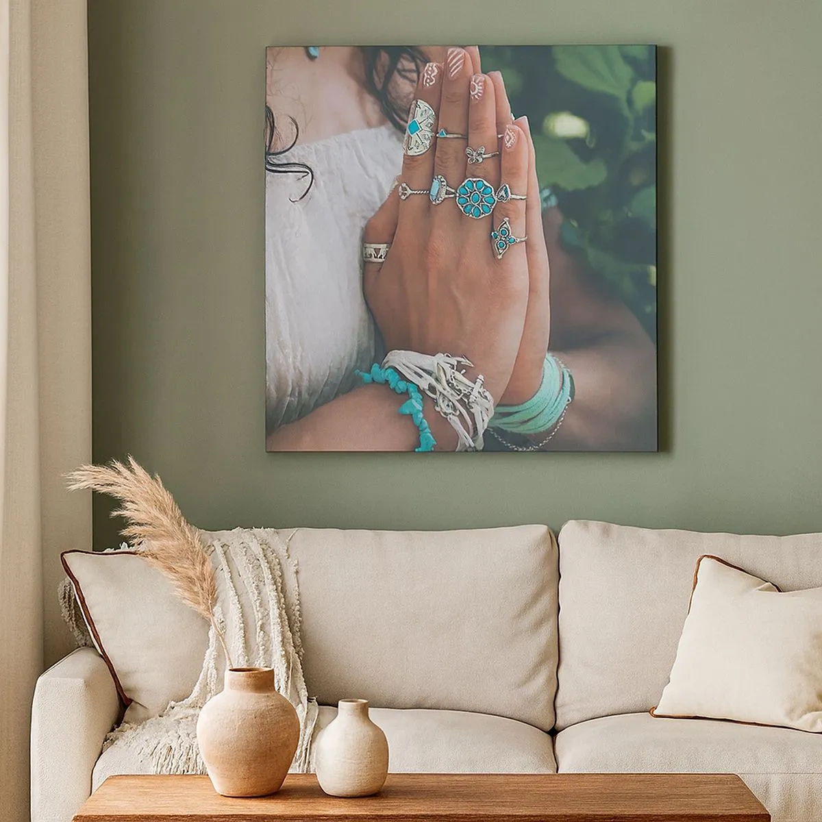 Lærredstryk - Billede på lærred - Velkommen til værens centrum - 30x30 cm