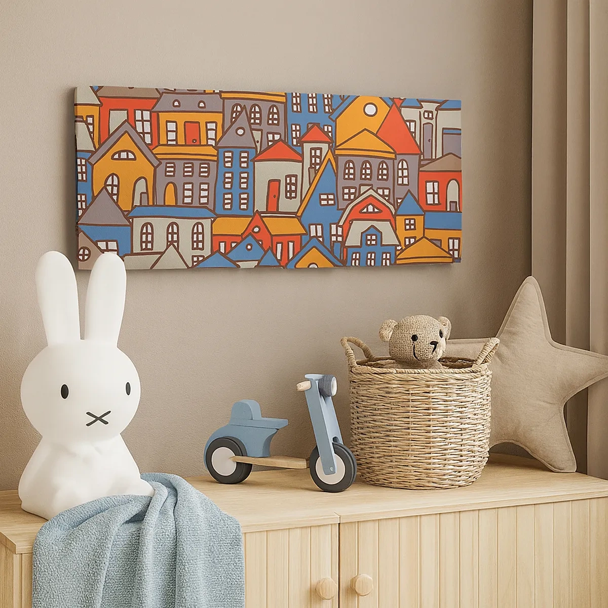 Lærredstryk - Billede på lærred - Bag huset - 30x30 cm