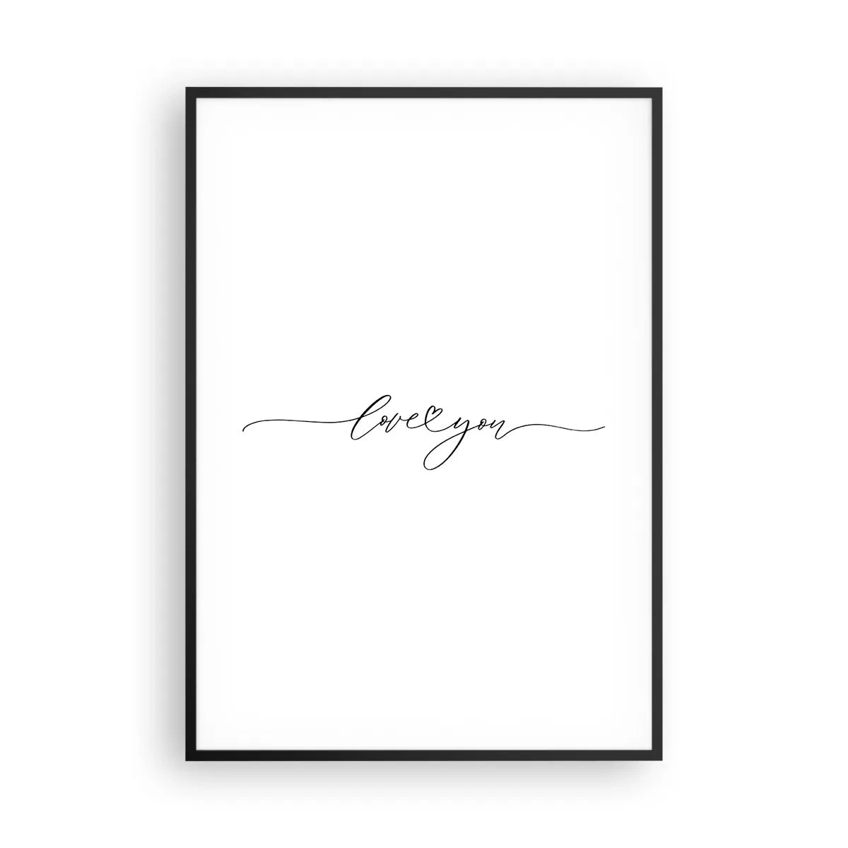 Plakat i sort ramme - Sort og hvid - 70x100 cm