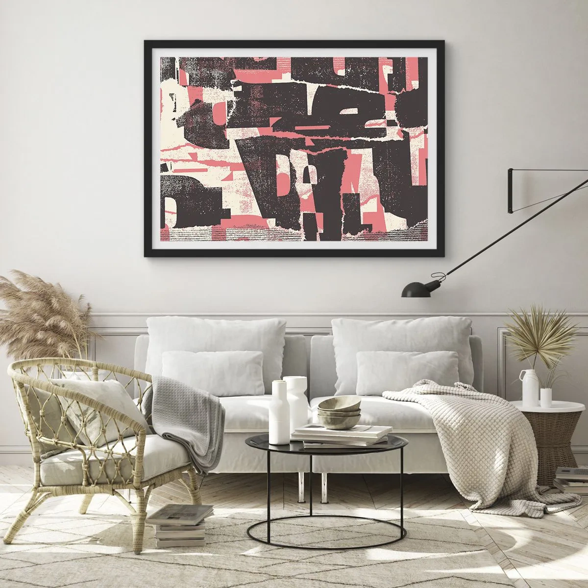 Plakat i sort ramme - Al trængsel og travlhed - 70x50 cm