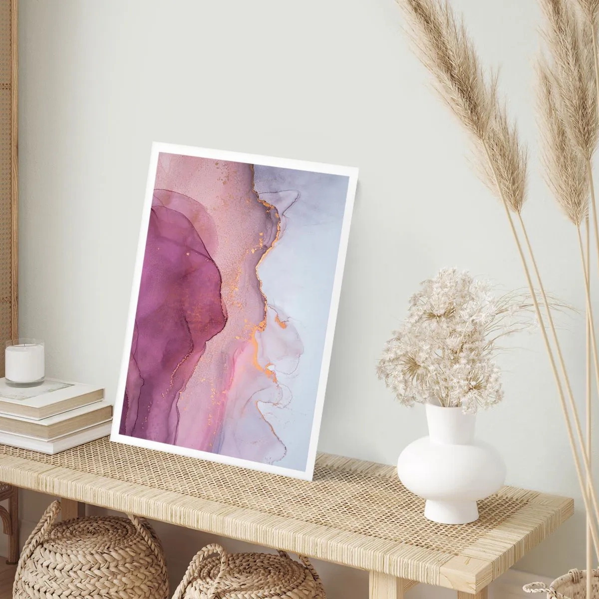 Plakat - Lilla og violette bølger - 30x40 cm