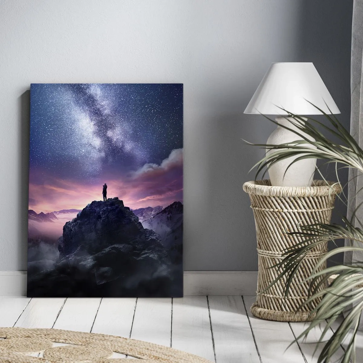 Lærredstryk - Billede på lærred - Og han følte liv - 80x120 cm