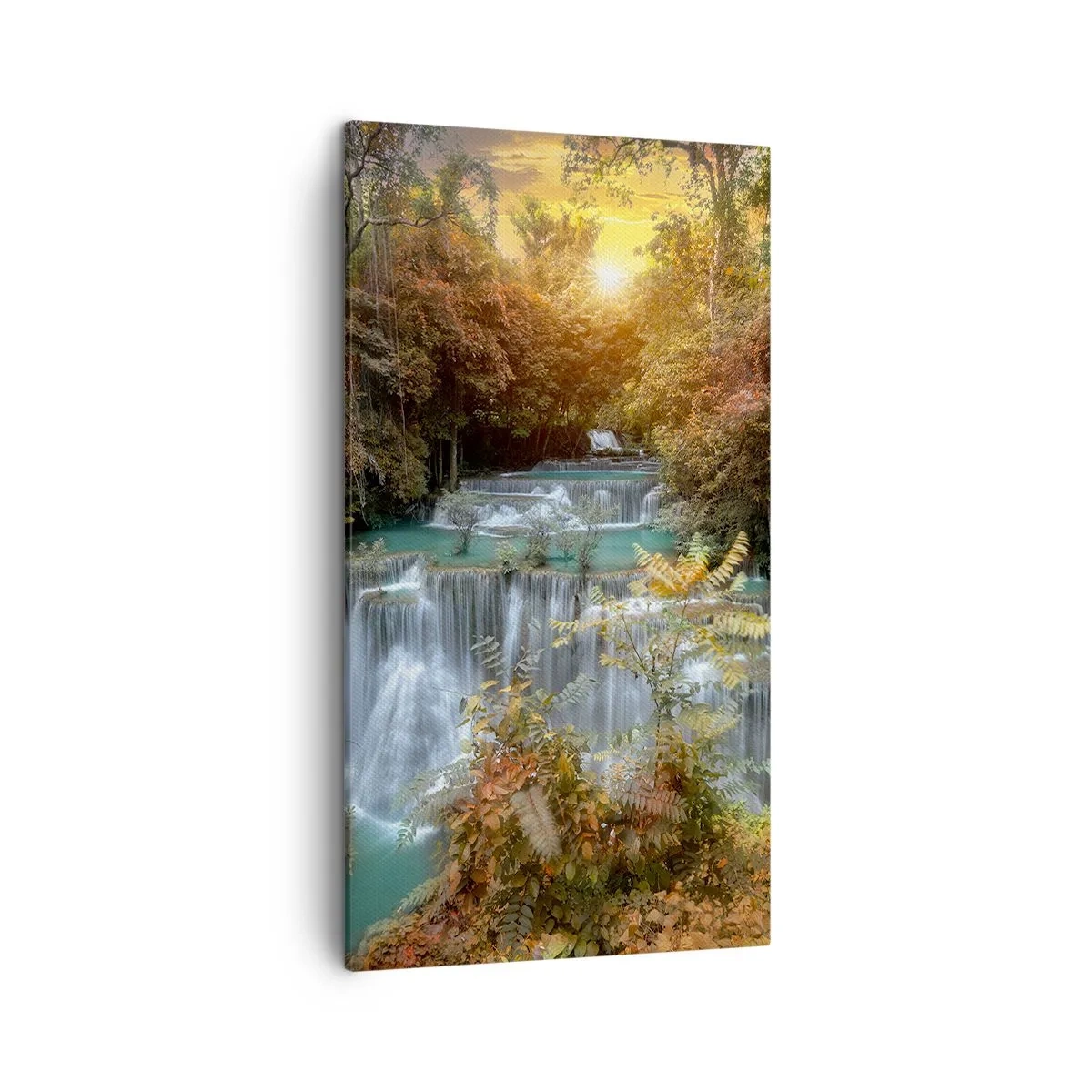 Lærredstryk - Billede på lærred - Skovens skjulte skat - 45x80 cm